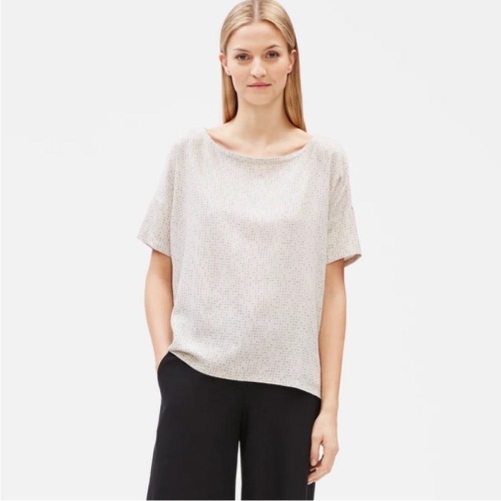 Eileen Fisher Morse Code top size XS